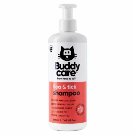 Buddycare Cat Shampoo Flea & Tick 500ml