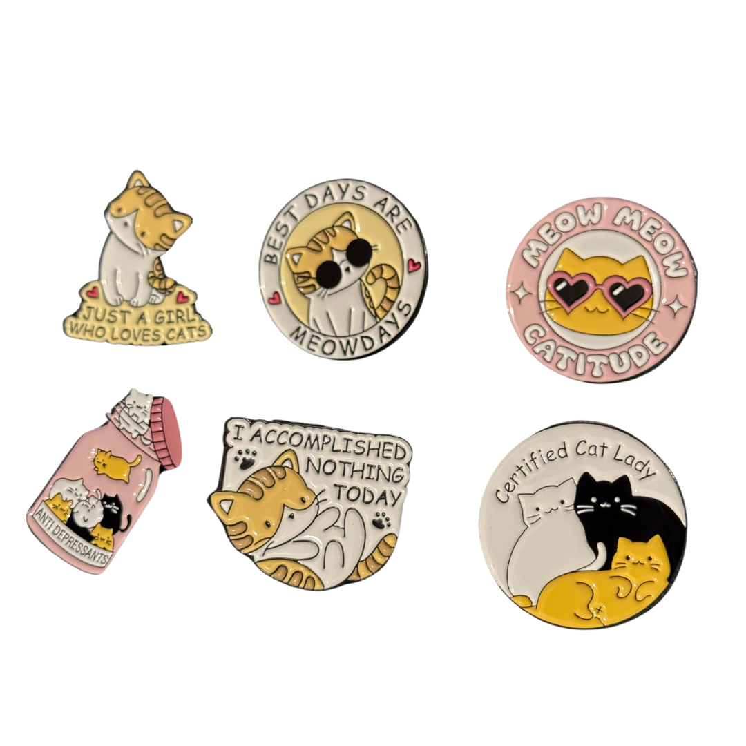 Cat Themed Pins/Brooches