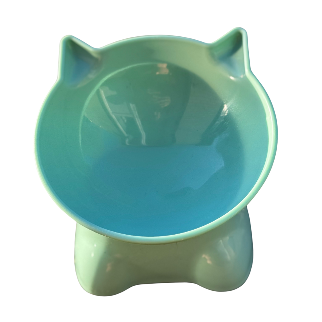 Cat-Ear Elevated Bowls with Tail Detail