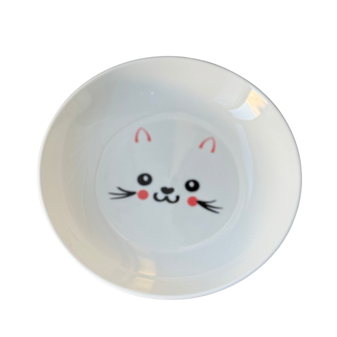 Ceramic Cat Face Food Bowl
