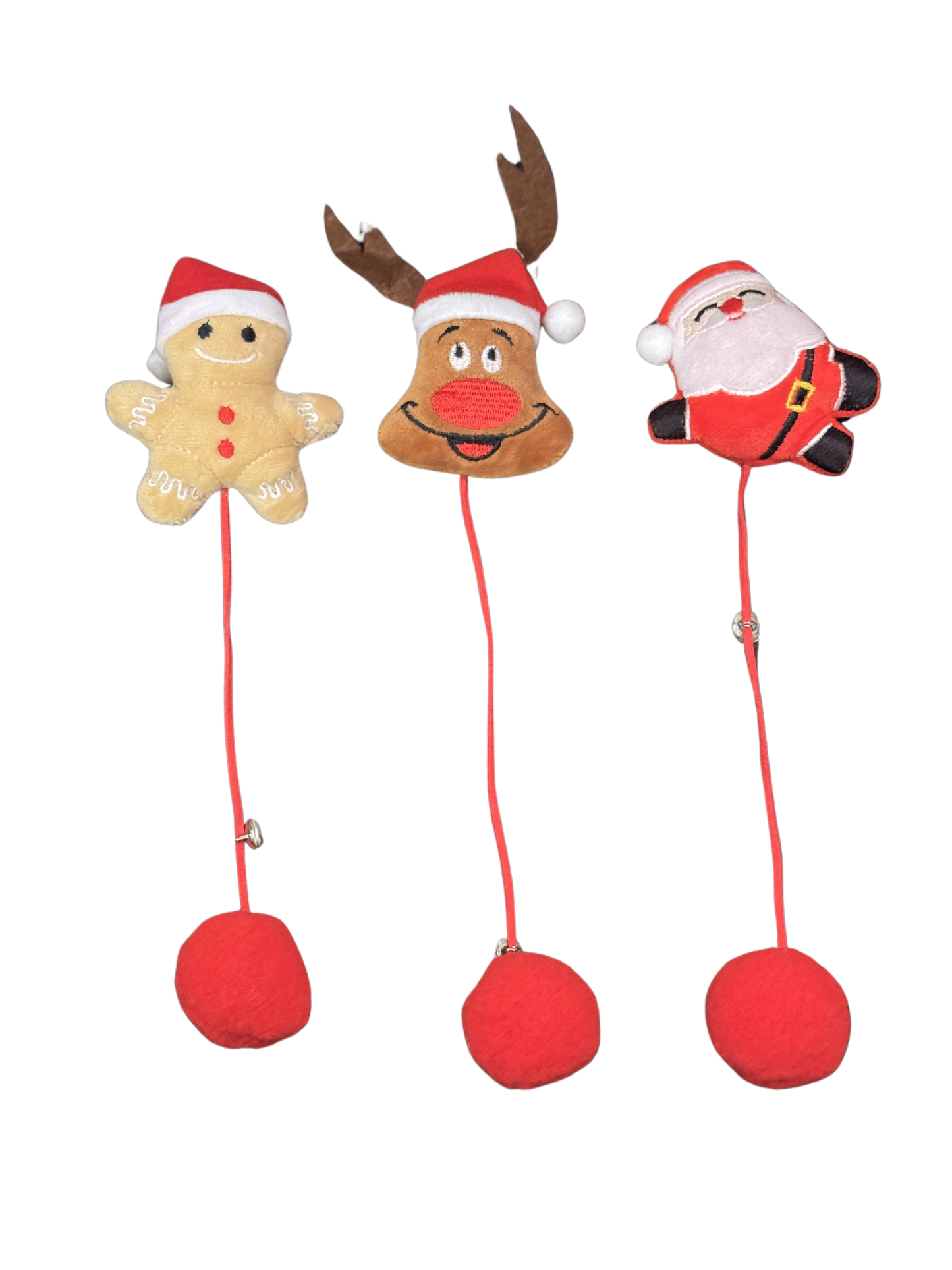Christmas-Themed Pom Pom Toys (Gingerbread, Reindeer, Santa)