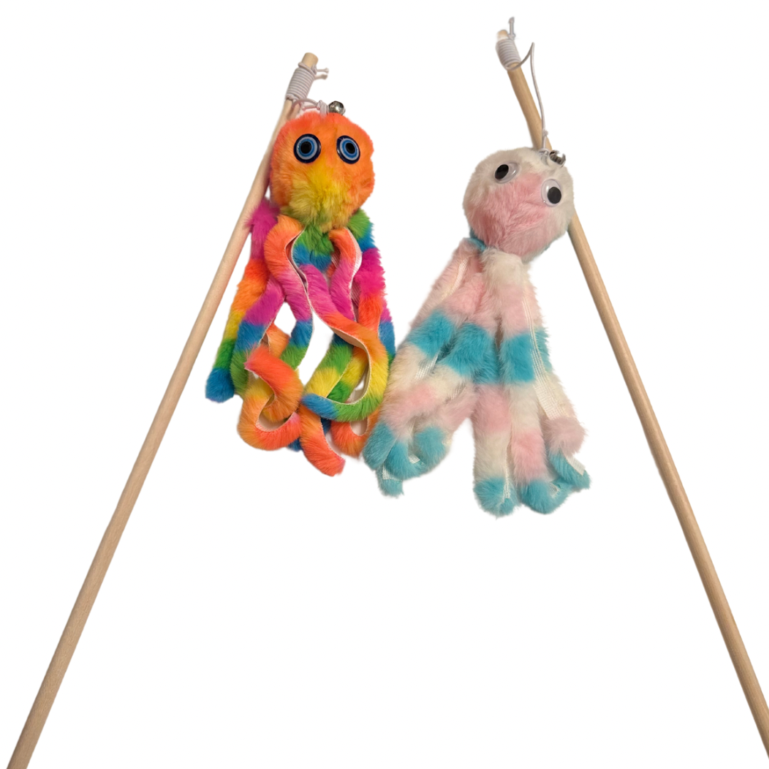 Furry Octopus Wand Toy