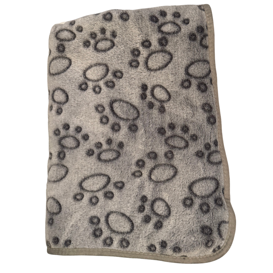 Cosy Paw Print Pet Blanket