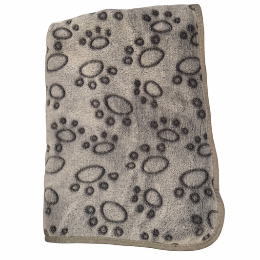 Cosy Paw Print Pet Blanket