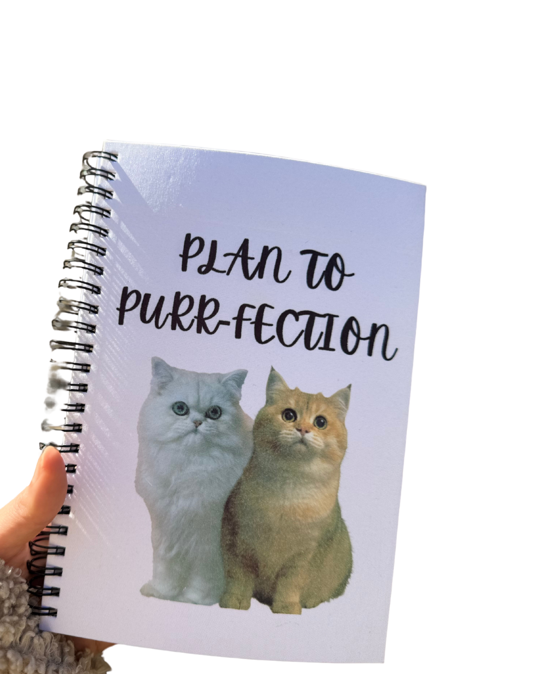 Personalised A5 Cat-Themed Notebook – "Plan to Purr-fection"
